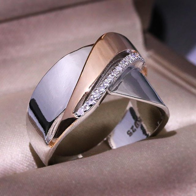 Wucifang Jewelry Ring, 925 Silber, Zirkonia, Damen - Bild 1