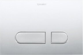 Duravit Betätigungsplatte DuraSystem mit Dual Flush in Chrom, Breite: 21,7 cm, Höhe: 14,7 cm - Bild 1