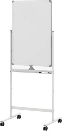 Costway Mobiles Doppelseitiges Whiteboard mit Rollen in Weiß B: 90 cm, H: 60 cm