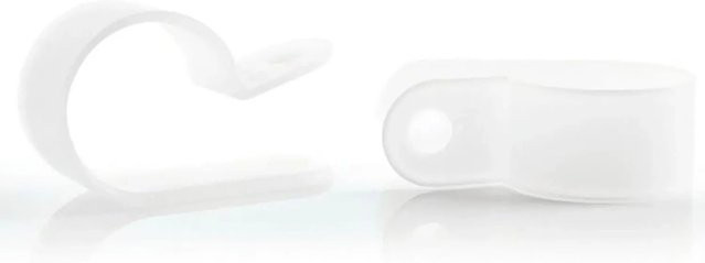 WKK Kabelschellen aus Polyamid in Transparent, 3/8 Zoll für Kabel und Rohre, 100 Stück - Bild 1