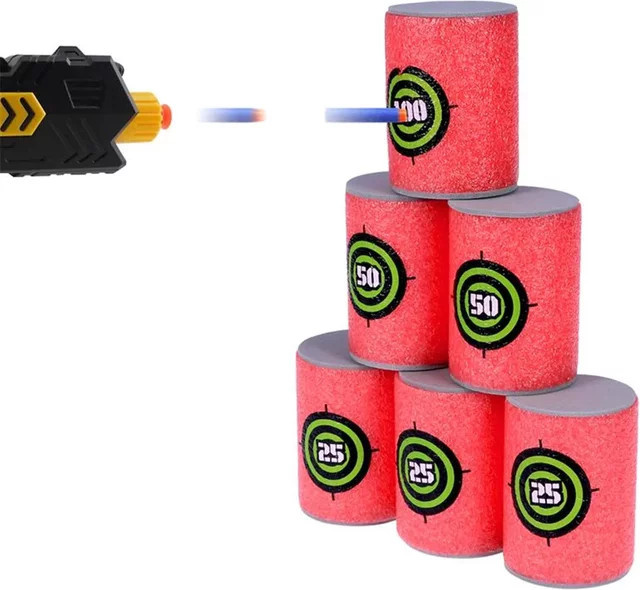 Nerf Ziel Dosen, Zubehör, 6-teiliges Set, Bunt / Mehrfarbig - Bild 1