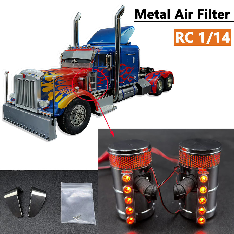 JUWUBA LED Metall-Luftfilter mit Beleuchtung, Luftreiniger-Modell, 1:14, Zubehör - Bild 2
