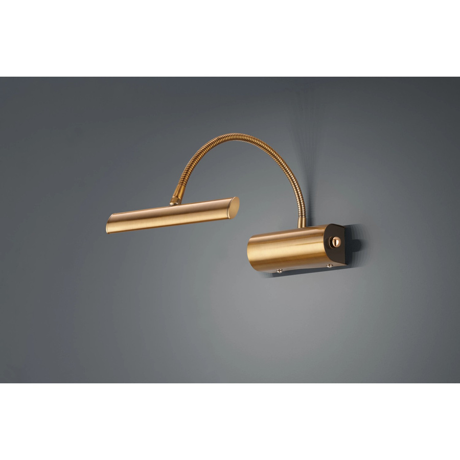 Trio LED-Wandleuchte Curtis in Altmessing mit dimmbarer Flexarm-Funktion für warmweißes Licht - Bild 2