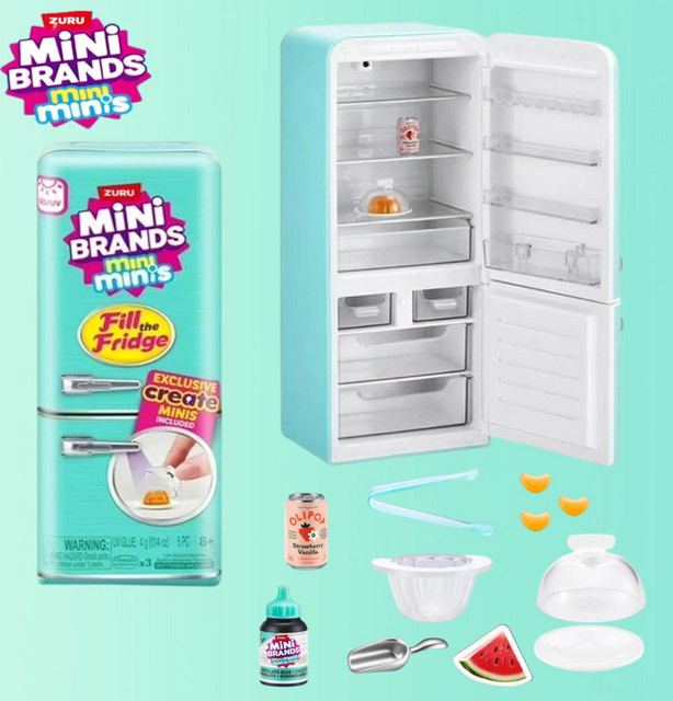ZURU Mini Brands Fill The Fridge Mini-Kühlschrank-Set, Blind Box, ab 8 Jahren - Bild 1