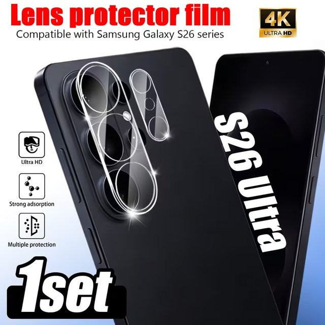 Kratzfestes Schutzglas für die Kamera von Samsung Galaxy S26 Ultra und S26 Plus, transparent - Bild 1