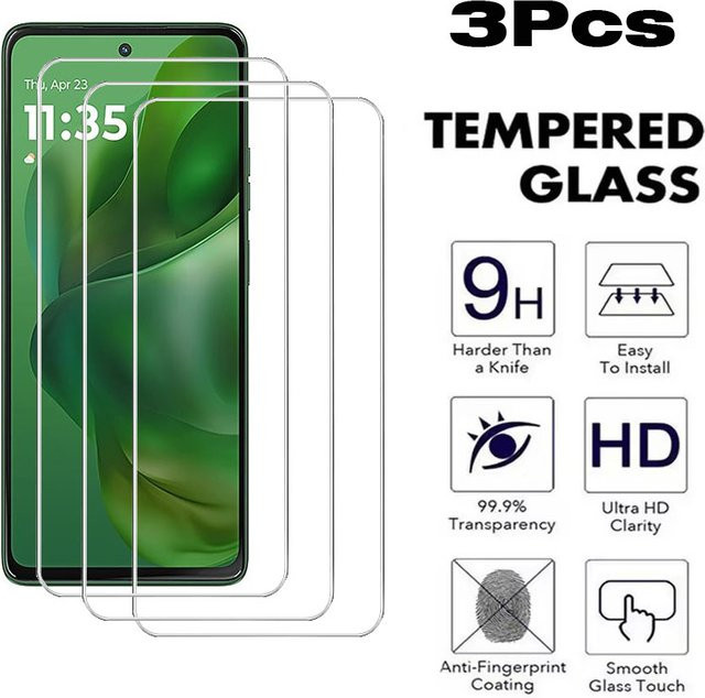 3er-Pack gehärtetes Glas Display Schutzfolie für Motorola Moto G24 Power und weitere Modelle, transparent - Bild 1
