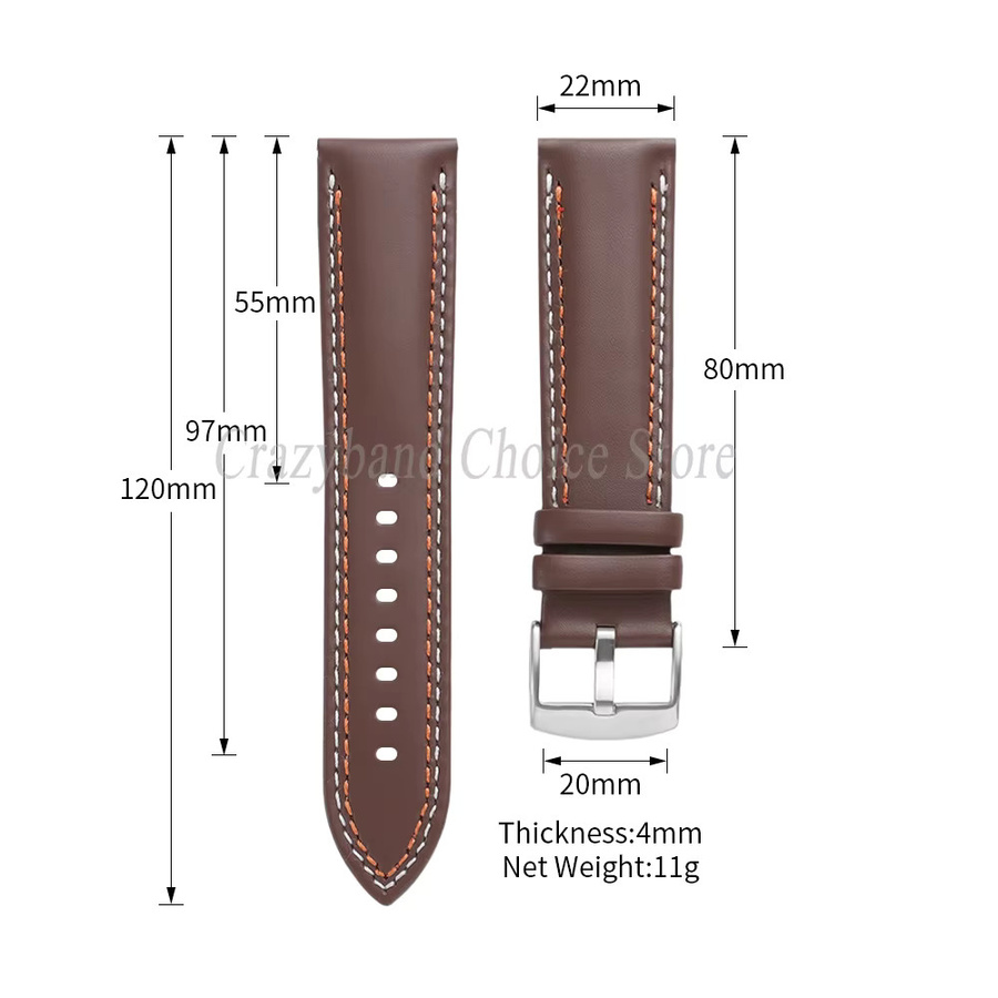 crazyband Uhrenarmband Leder, Samsung Galaxy Watch 7 Ultra 47mm - Bild 2