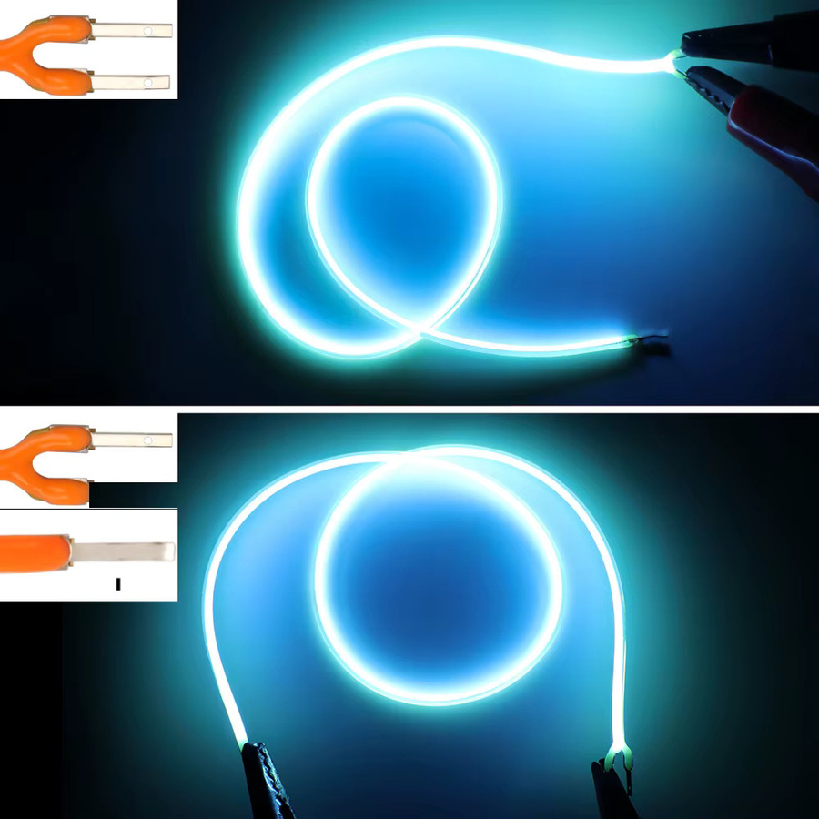 OCONA Flexible LED-Filamente für DIY-Lampen, 2-in-1 DC 3V, frei zuschneidbar, Farben: Rosa, Weiß, Rot, Blau, Farbtemperatur: 2700K, Länge: 30 cm - Bild 2