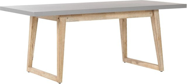 Beliani Gartentisch ORIA aus Akazienholz in Grau, B/T/H: 180 x 90 x 75 cm - Bild 1