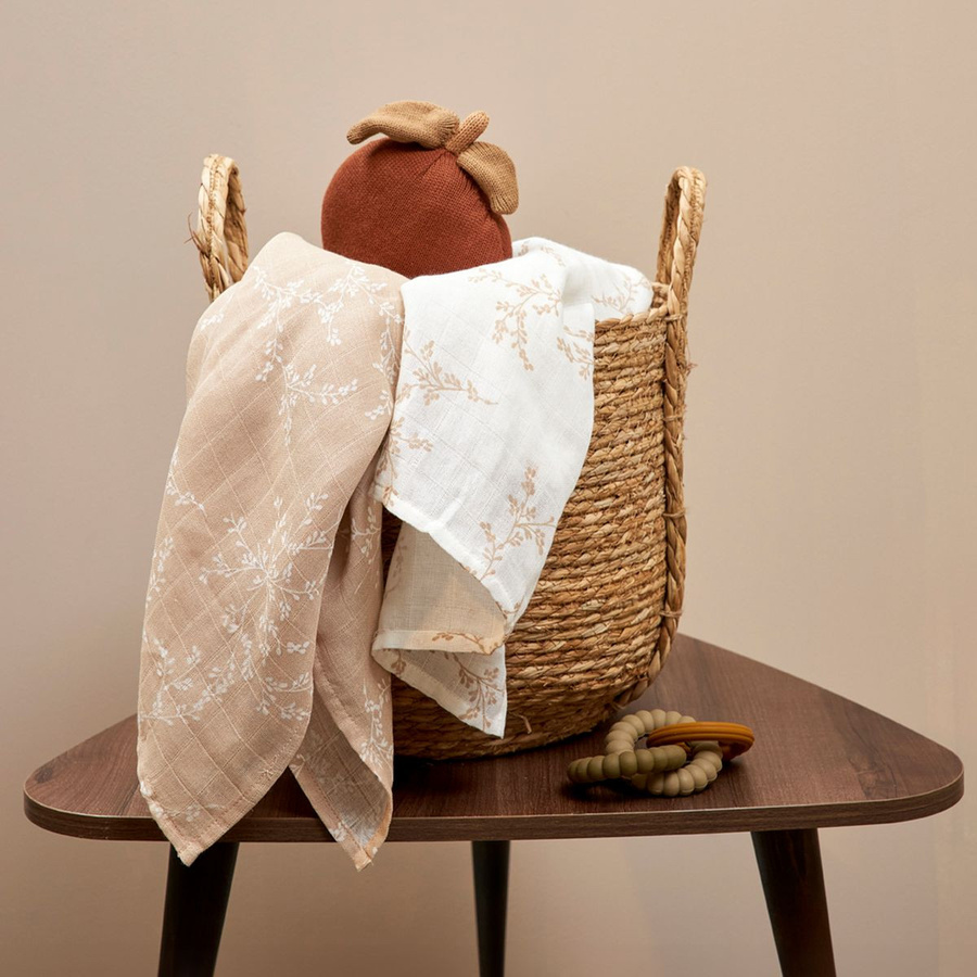 Meyco Mullwindel 3er Pack aus Musselin in Sand/Beige, B/B/B: 70 x 70 cm - Bild 3