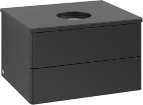 V&B Waschtischunterschrank Antao ohne Frontstruktur in Blau Lacquer, B/T/H: 60 x 36 x 50 cm - Bild 1