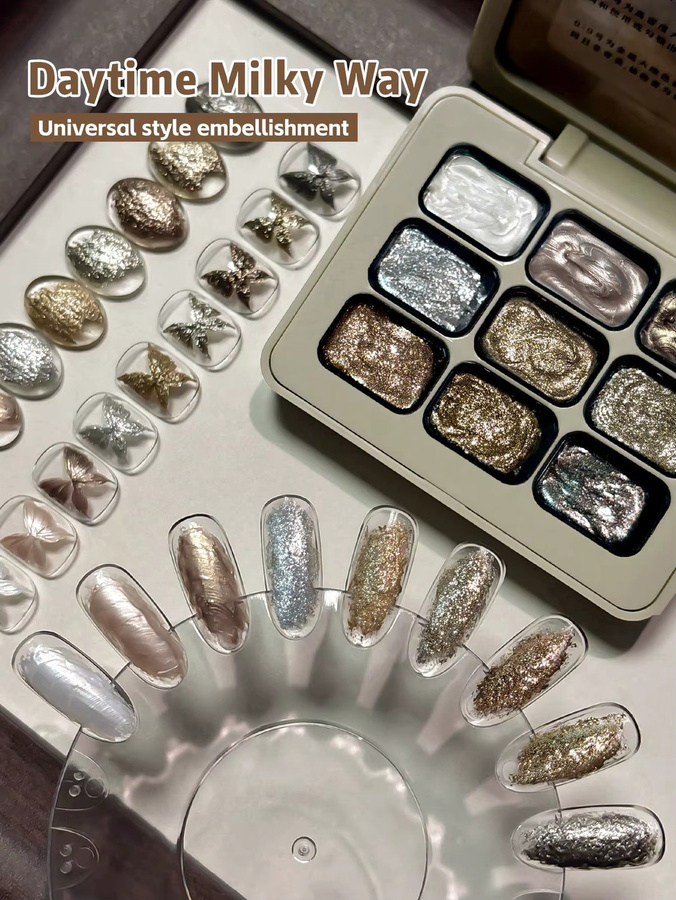 Bai Zhou Yin He Gel-Nagellack Set, 9 Farben, glänzend - Bild 2