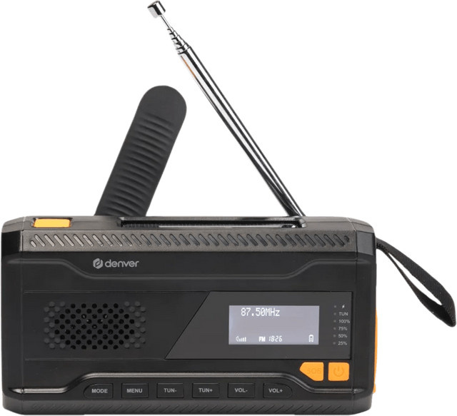 Denver SCD-2033 Notfallradio DAB+ UKW mit Handkurbel und Powerbank-Funktion Schwarz - Bild 2