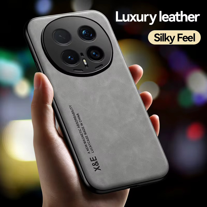 EUCAGR Magnetische Stoßfeste PU Leder Schutzhülle für Honor Magic 8 und Honor Magic 8 Pro in Grün mit Metallplatte - Bild 2