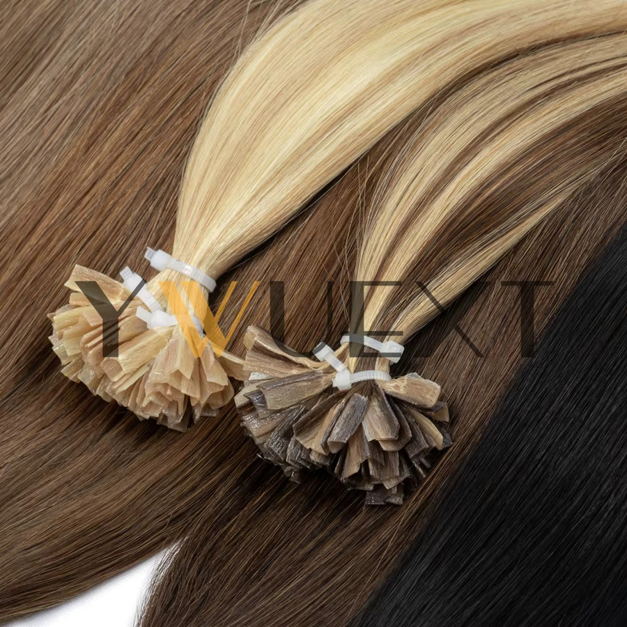 YWUEXT Keratin V-Tip Haarverlängerung Echthaar, Blond, Glatt, 30g - Bild 2