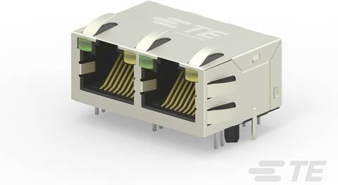 TE Connectivity Ethernet LAN Stecker in Weiß 5-2301996-7 - Bild 1