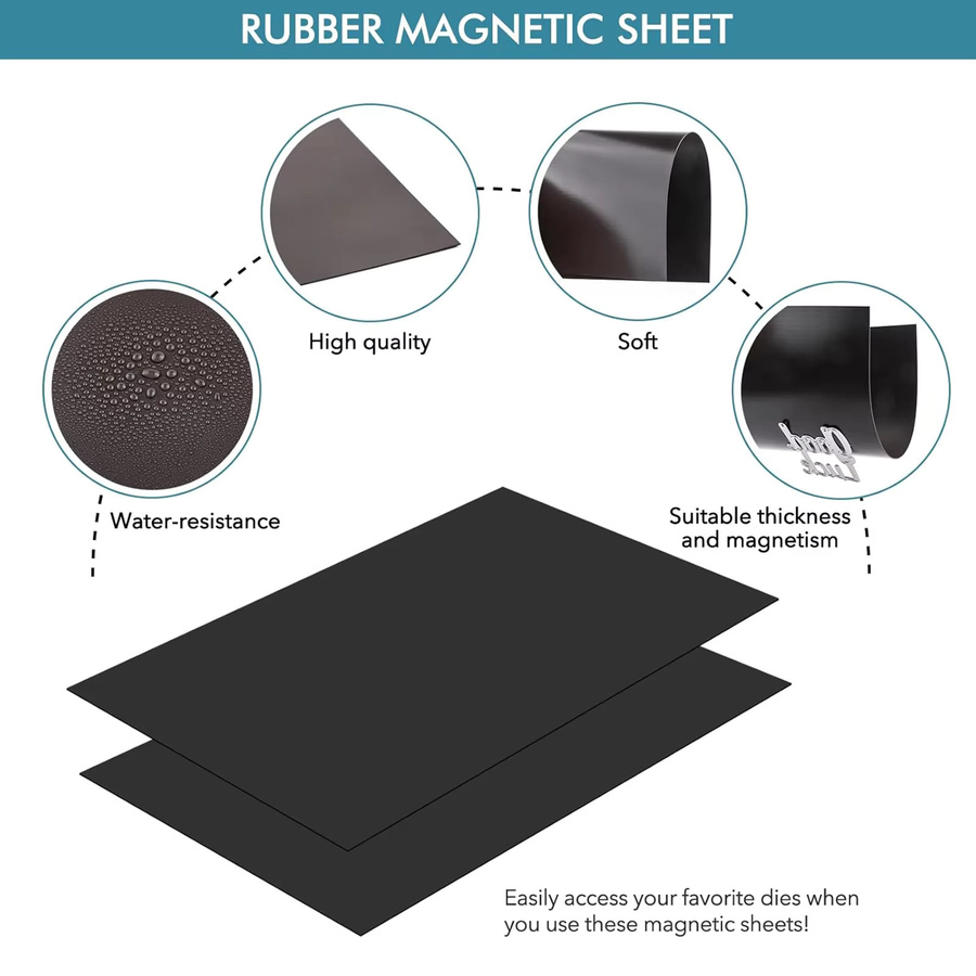 Flexible einseitige Magnetplatten aus Gummi in Schwarz, A4-Format, 10 Stück - Bild 5
