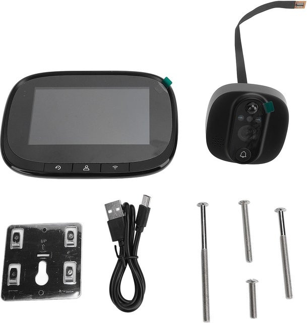 Neoglint Türspionkamera mit 4,3 Zoll Display, 1080P Full HD, 150 Grad Weitwinkel, PIR Bewegungserkennung und Nachtsicht, Schwarz, Tuya App kompatibel - Bild 1