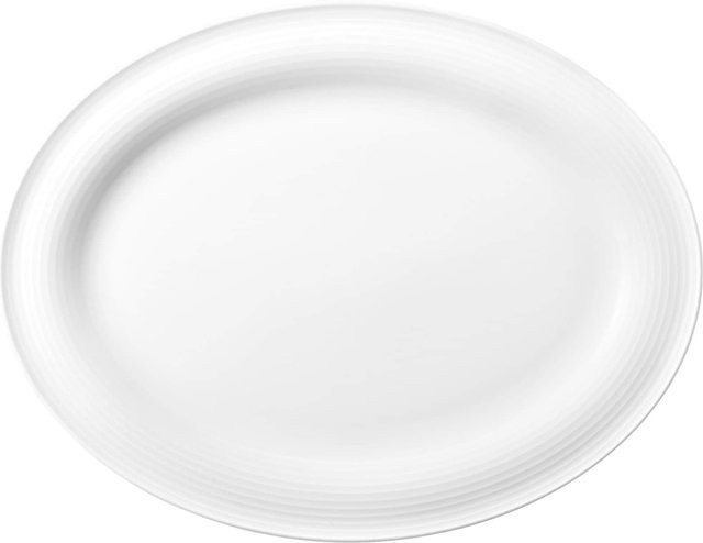 Seltmann Weiden Servierplatte Beat aus Porzellan in Weiß, B: 31,1 cm, T: 23,9 cm - Bild 1