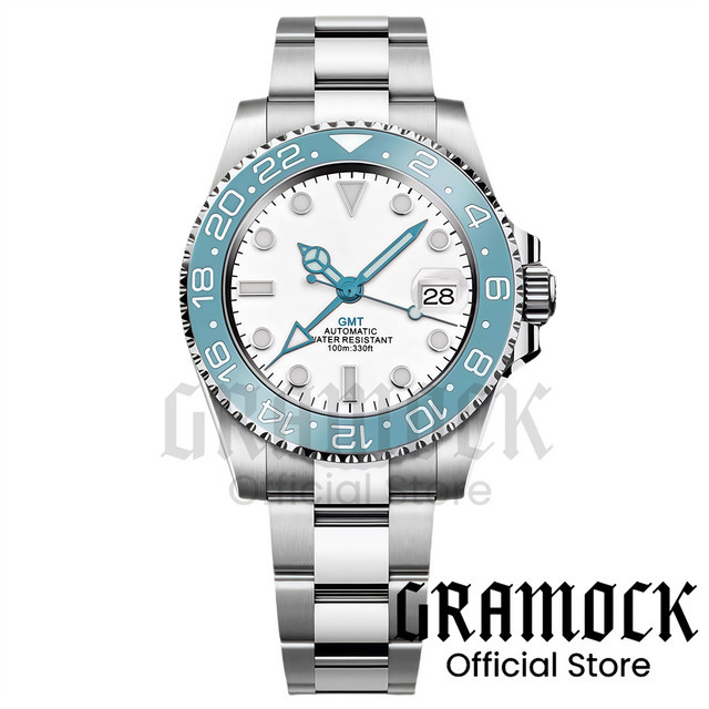 Gramock Armbanduhr, Automatik, Edelstahl, 40 mm, GMT-Funktion, Herren - Bild 1