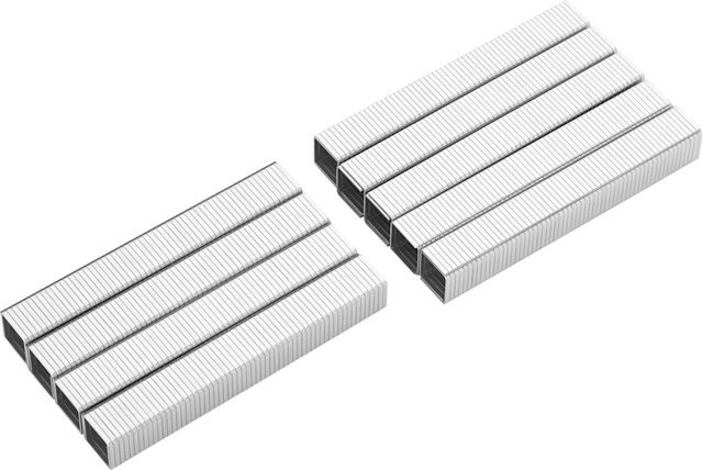 LUX-TOOLS Flachdrahtklammern aus verzinktem Stahl, Silber, B: 11,2 mm, H: 14 mm, 700 Stück - Bild 1