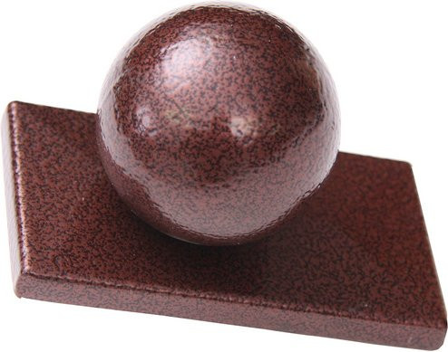 FLORAWORLD Premium Zaunpfosten-Kugelkappe aus Aluminium in Braun für quadratische Pfosten - Bild 1