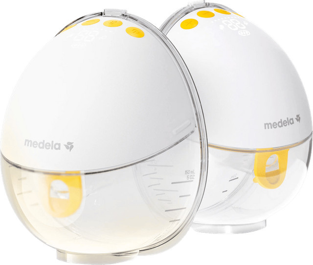 Medela Motion InBra Elektrische Doppelmilchpumpe, tragbar und wearable, Weiß/Gelb - Bild 3