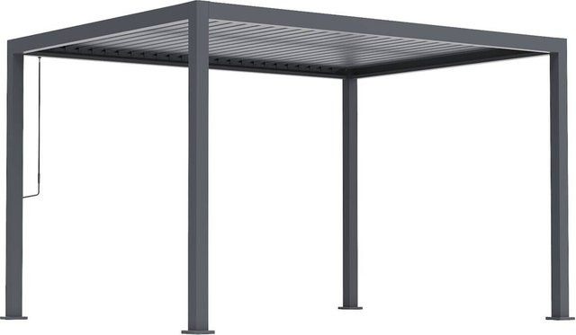 Moderne Pergola aus Aluminium in Anthrazit Matt, B/H/L: 300 x 254,5 x 393 cm - Bild 1