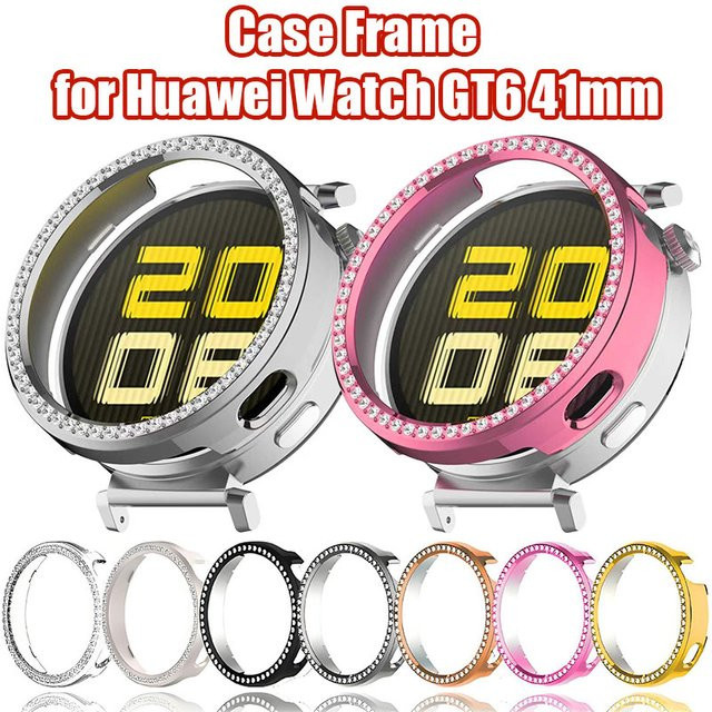 OAKCHARM Uhrenzubehör Rahmen für Huawei GT6 41mm, Edelstahl, Roségold, Diamant, Kristall, Unisex - Bild 1