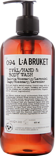 L:A Bruket 094 Hand & Body Wash, Sage, Rosemary, Lavender - Bild 1