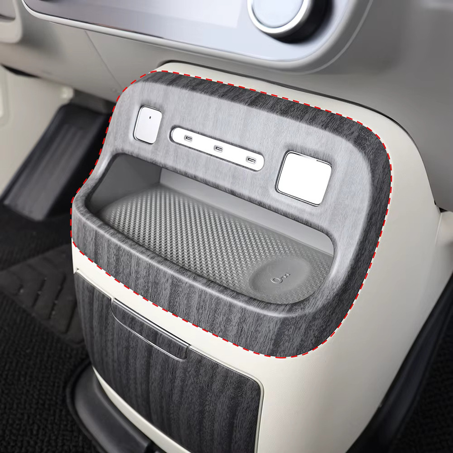 2er-Set USB-Abdeckungen für die Mittelkonsole von Hyundai IONIQ 9 (Modelljahre 2025 2026), Farbe: Grau, Material: ABS, für Linkslenker - Bild 3