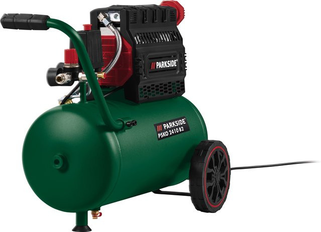 Parkside Silent-Kompressor PSKO 2410 B2 in Grün mit 24 l Kesselvolumen - Bild 1
