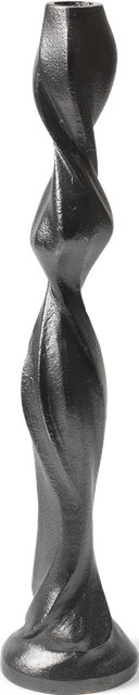 Ferm Living Gale Kerzenständer aus Aluminium in Schwarz, skulpturales Tabletop-Design - Bild 1