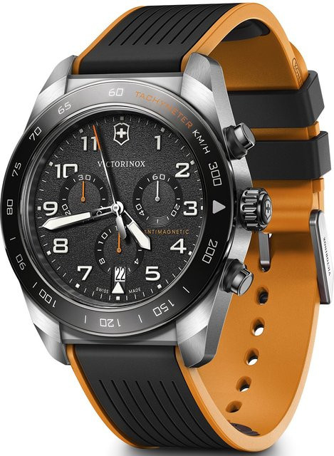 Victorinox Chronograph, Quarz, Edelstahl, 42 mm, Schwarz, Herren - Bild 1