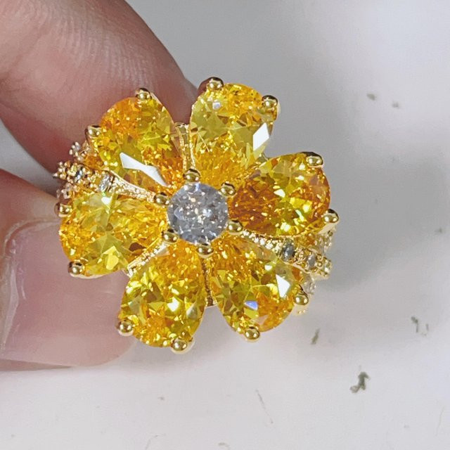 YIRAN Ring, Gold, Zirkonia, Damen - Bild 1