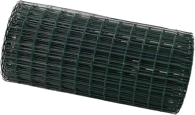 vidaXL Eurozaun Grün aus PVC-beschichtetem Eisen, Höhe: 40 cm, Länge: 10 m - Bild 1