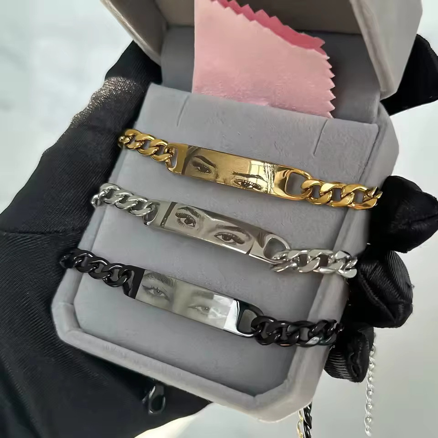 Dascusto Armband, Edelstahl, Gold, personalisiertes Bildarmband - Bild 2