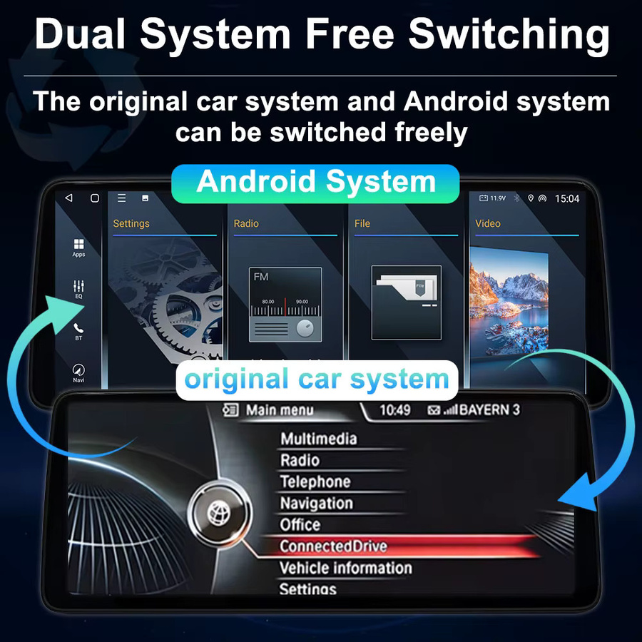 CUCU-NAVI EVO System Android 16 Multimedia Autoradio für BMW 5er Serie G30 G31 G32 G38 (2018 - 2019) mit Bluetooth, WiFi, 4G, Carplay und DSP in Schwarz - Bild 3