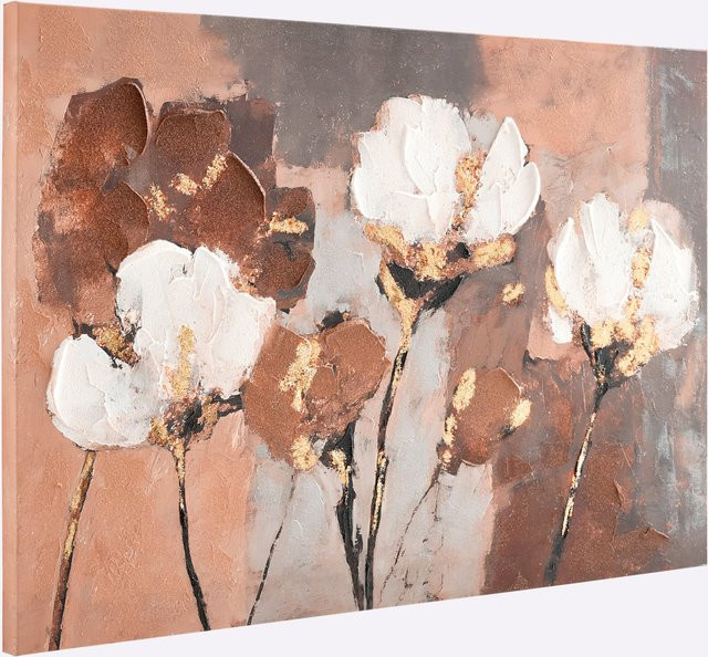 Heine Home Kunstleinwand mit Blumenmotiv in Natur-Braun - Bild 1