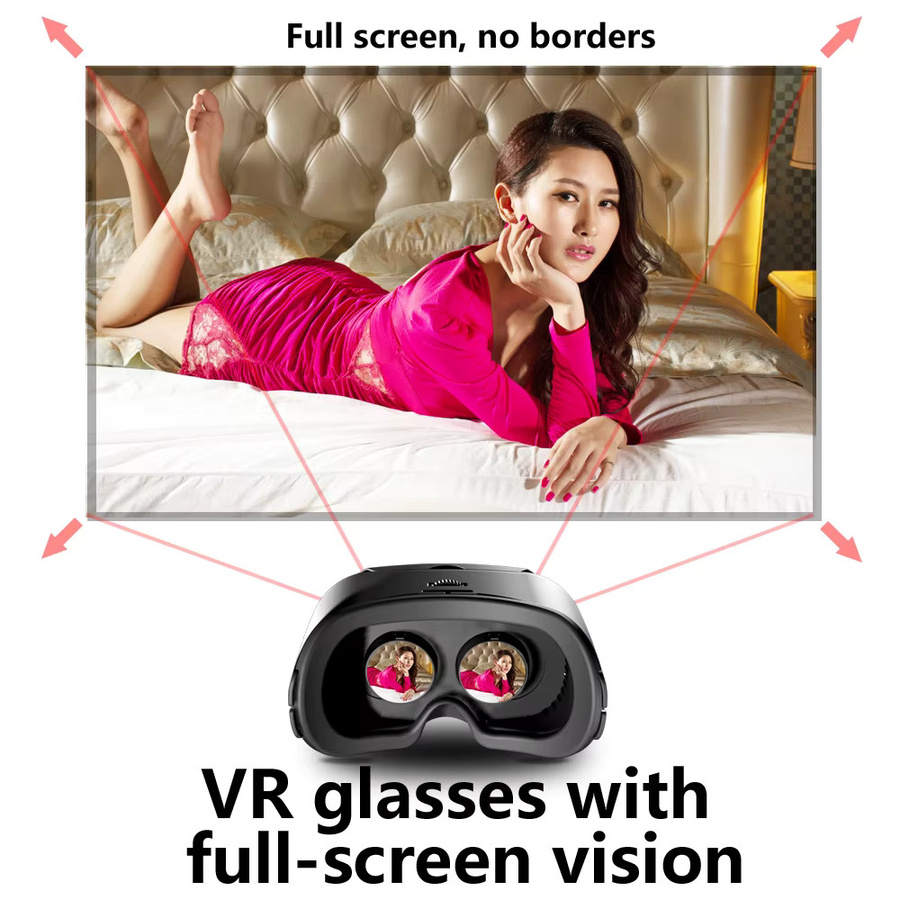 AyeBeau 3D Virtual Reality VR-Brille für iPhone und Android Smartphones in Schwarz mit echten Linsen - Bild 6