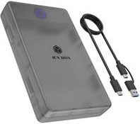 ICY BOX Spade Base 388 Festplattengehäuse für 2,5 und 3,5 Zoll SATA SSD/HDD mit USB-C und USB-A, Schwarz/Grau - Bild 1
