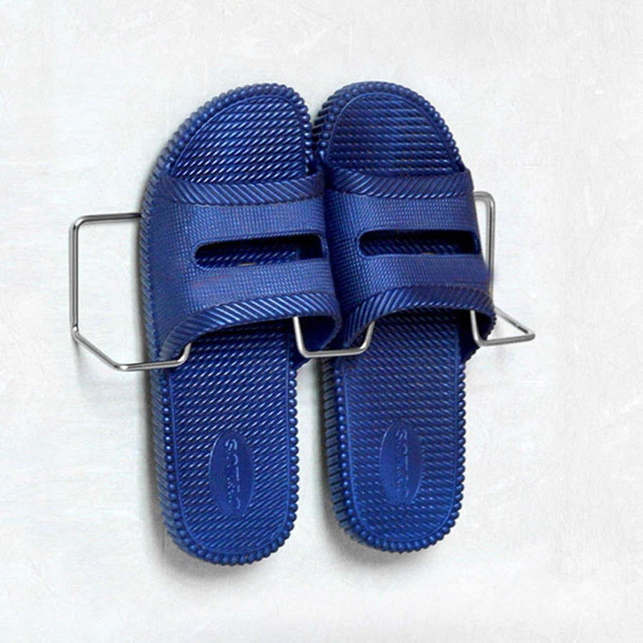 Wandmontiertes Schuhregal mfySpace aus Edelstahl in Silber mit Haken für Badezimmer und Küche - Bild 4