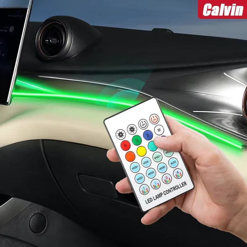 LED Ambiente-Lichtstreifen für BYD Dolphin mit RGB-Farbeffekt, USB-Anschluss und selbstklebender Neon-Flex-Installation - Bild 3