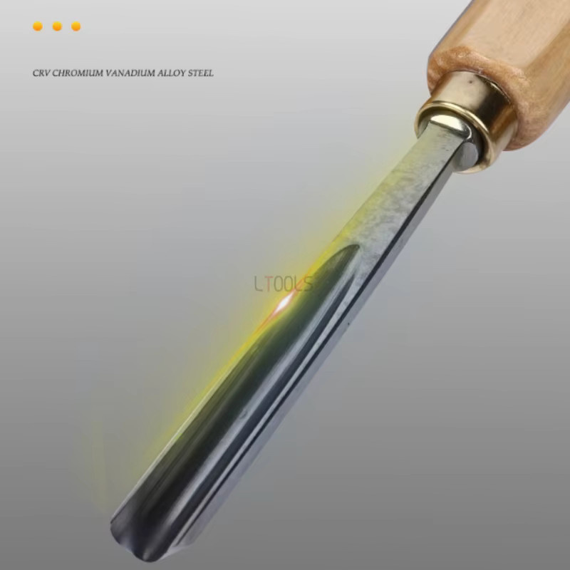 LTOOLS 12er Set Holzbearbeitung Meißel mit Holzgriff für DIY Schnitzarbeiten und Holzschnitzerei - Bild 3