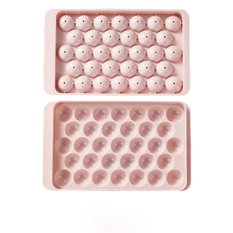 Eiswürfelform für Eisbällchen und Popsicles aus Silikon in Pink, rund, 10 Stück - Bild 4