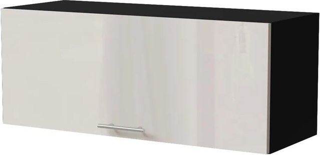 Feldmann-Wohnen Klapphängeschrank Brerra W4B/90 in Schwarz und Creme Hochglanz mit Blum Aventos Klappenbeschlag, B/T/H: 90 x 32,5 x 36 cm - Bild 1