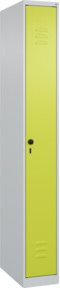 C+P Spind Classic PLUS Spind mit 1 Abteil und Sicherheits-Drehriegel, Farbe Grau/Grün, H x B x T: 185 x 25 x 50 cm - Bild 1