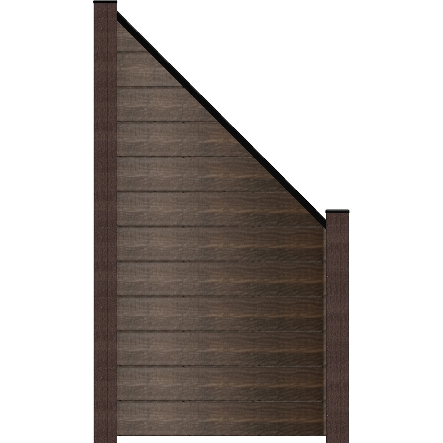 GroJa Steckzaun Solid BPC Abgeschrägt in Walnuss, B/H: 180 x 90 cm, Dicke: 1,9 cm - Bild 2