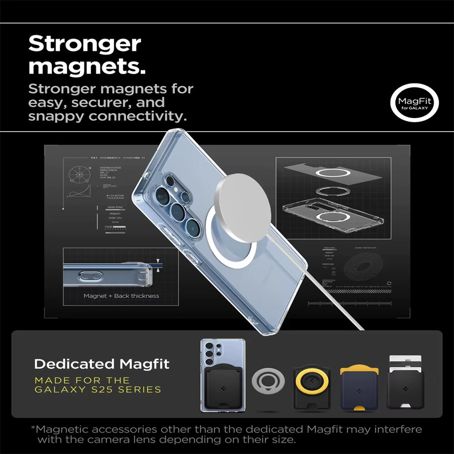 Spigen Ultra Hybrid MagFit magnetische Schutzhülle für Samsung Galaxy S26 Ultra und S26 Plus in Transparent - Bild 3