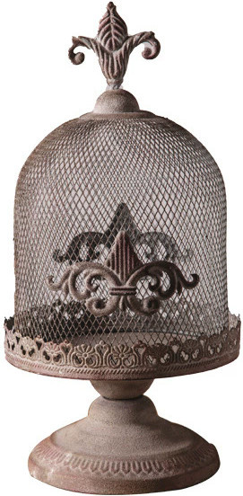 ZJMZYM Kerzenhalter im Retro-Design aus Metall in Braun als dekorativer Vogelkäfig im antiken Stil - Bild 1